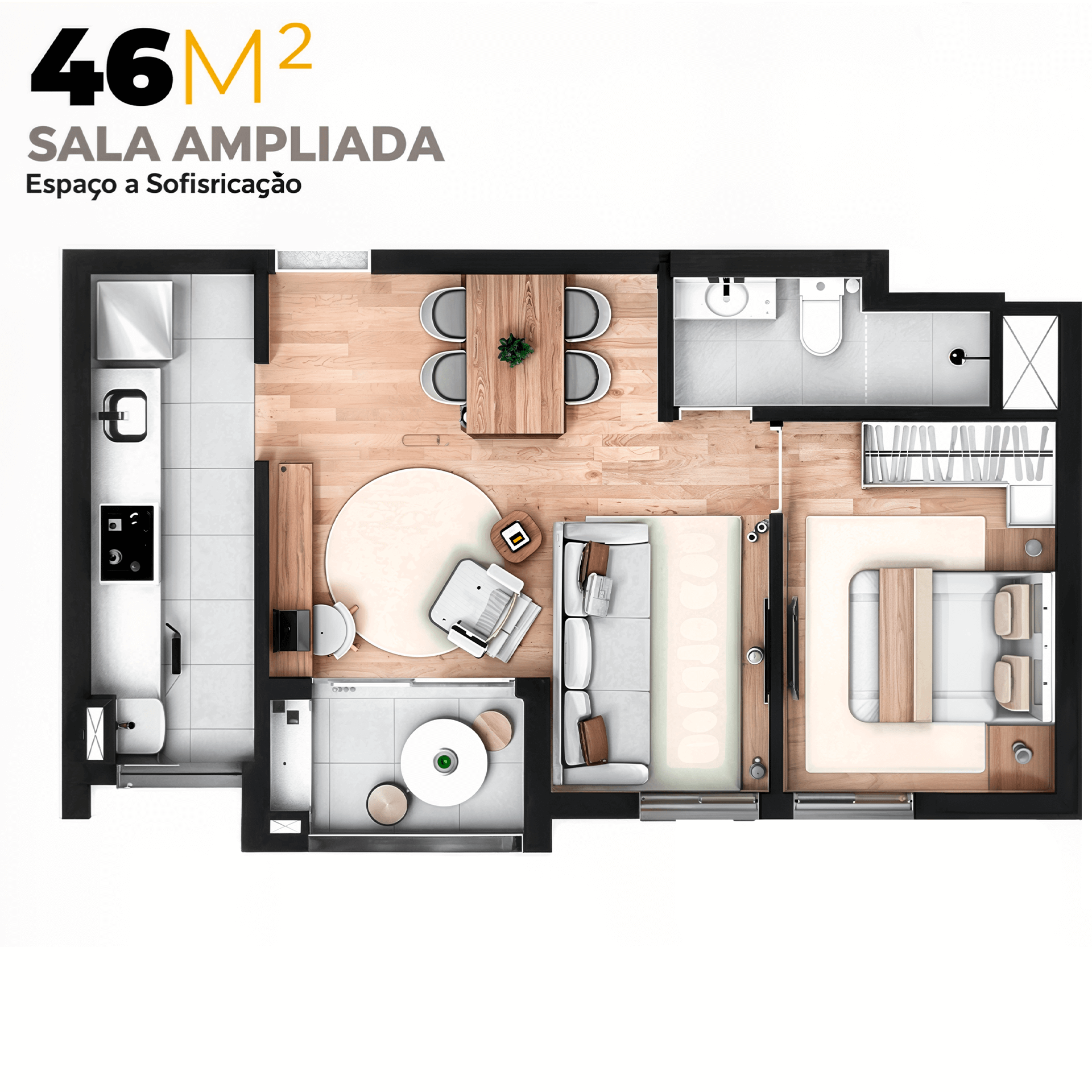 46m2 - Sala Ampla
